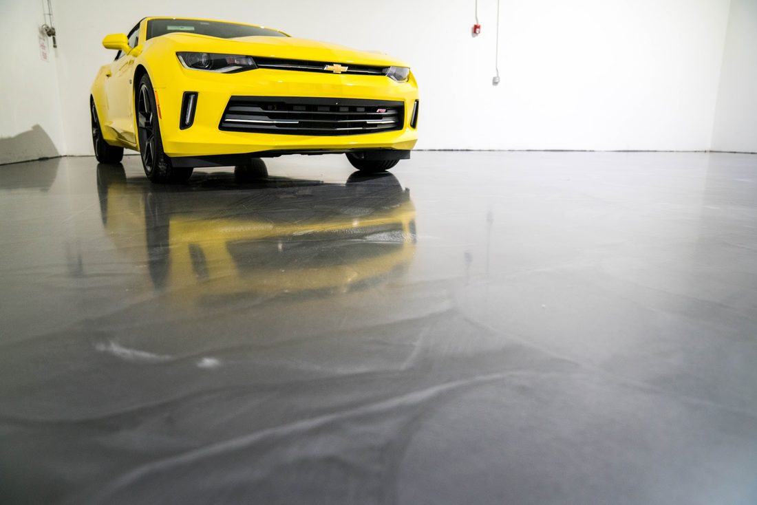 Metallic garage floor